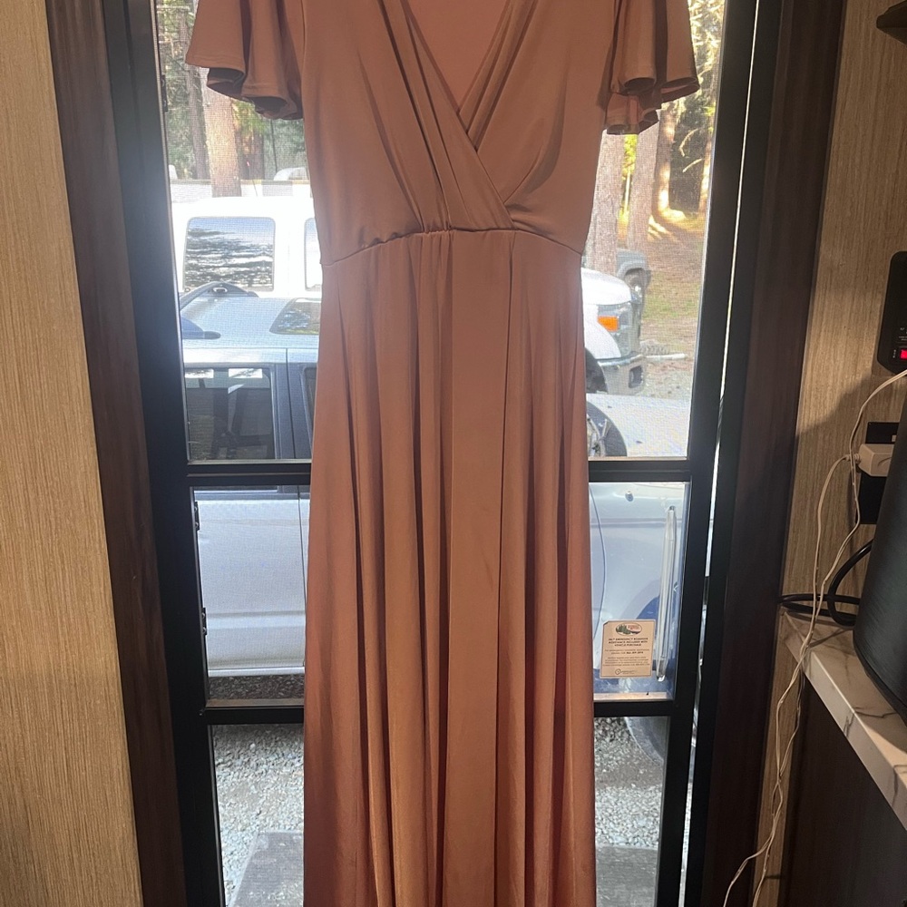 Elegant Mauve Wrap Dress